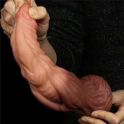 Lovetoy - Realistische XXL Dildo 24.5 cm - Lichte/donkere Beige — thumbnail 8