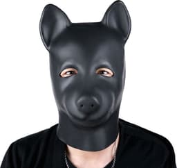 Nooitmeersaai - Latex BDSM hondenmasker - zwart — thumbnail 1