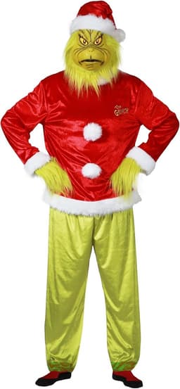 Handschoenen, kostuumaccessoires voor Kerstmis | Officiële Grinch-kostuumaccessoires, kersthandschoenen met groen kunstbont, Kerstmis en themafeest — thumbnail 3