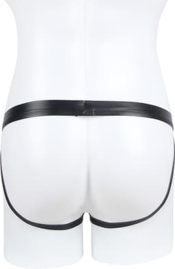 Zeloria Heren String Wetlook – Heren Lingerie – Faux Leather Tanga – Stretch String – Zwart – M — thumbnail 5