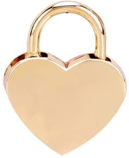 Liebe Seele - Ketting Collar met Hartvormig Hangslot - Goud — thumbnail 2