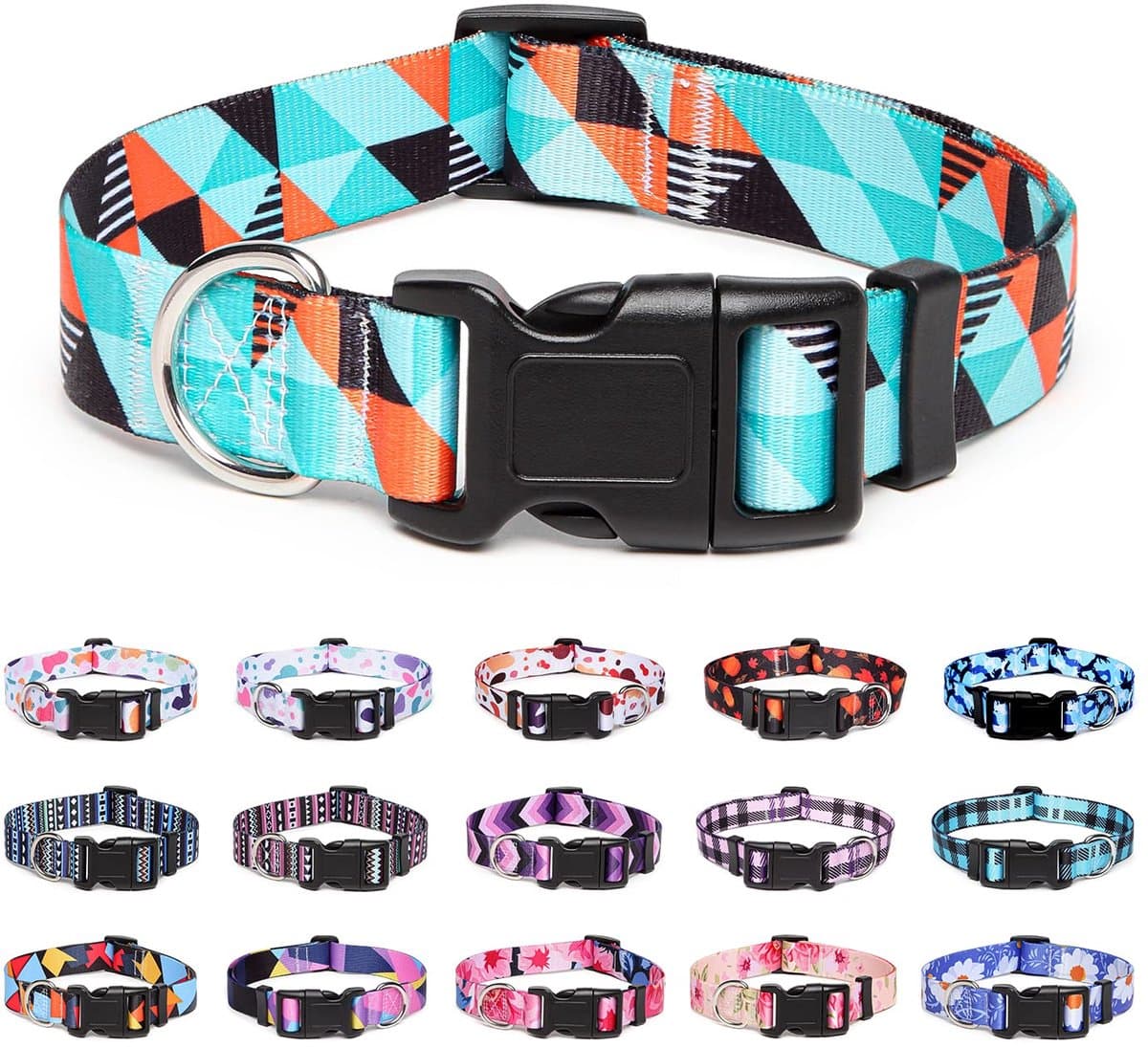 Hondenhalsband van nylon, verstelbaar en comfortabel voor kleine tot grote honden en katten — afbeelding 1