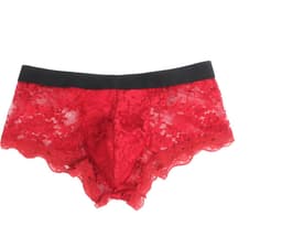Zeloria Heren Kant Boxer – Transparante Erotische Lace Boxershort – Rood – L – Stretch & Comfort — thumbnail 3