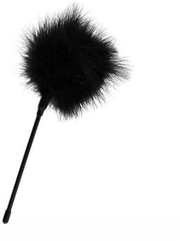 Kietelaar - Veerpluim - Feather tickler - Massageveer - Sensuele accessoire - Streelveer - Strelen - Ontspanningsmassage - Erotische veer - Zwart - 25cm - Jonyx — thumbnail 1