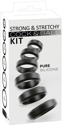 Set Penis- en Ballstrecher Ringen - Ball stretching Ringen - Set Cockringen in Diverse Maten - Cock&Ball Kit — thumbnail 4