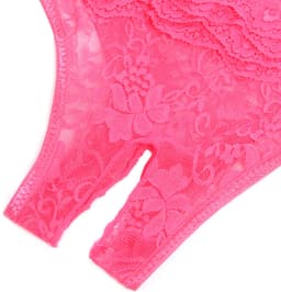 Zeloria Kanten Slip Open Kruis – String Open kruis Roze – Dames Lingerie Slip Stretch – XL — thumbnail 3