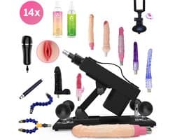 Rhoades Neukmachine met 14 Accessoires - Dildo's - Pocket Pussy - Glijmiddel - Toycleaner - Camera Telefoonhouder - Meest Uitgebreide Sex Machine in de Benelux - Unisex - Fuck machine - Fuckmachine - Seksmachine - Sexmachine - Discreet Verzonden