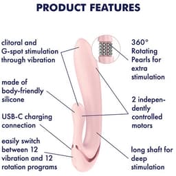 Satisfyer Pearl Bunny 3 | Rabbit Vibrator met 360° roterende kralen | G-spot- & clitorisstimulatie | 24 programma's | waterdichte toys voor vrouwen — thumbnail 3
