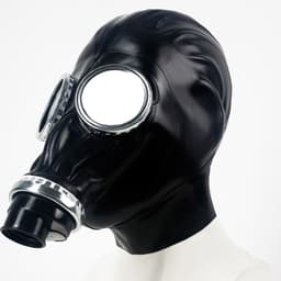 SnelShoppen - Latex Cosplay Gasmasker Volledig Gezicht Steampunk Masker voor Mannen en Vrouwen XL - Perfect voor Maskerade, Feest, Halloween, Clubwear — thumbnail 2