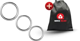 Quick Relief Steel Armor™ Cockring Set Small - Cockring Metaal - Set van 3 Metalen Cockringen - RVS Cockring - 3 Ronde Metalen Penisringen ∅ 32 mm, ∅ 35 mm en ∅ 38 mm — thumbnail 1