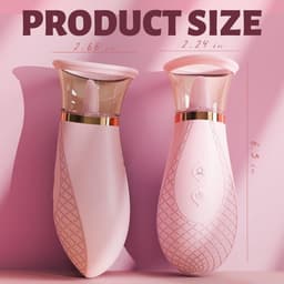 Klitoris-zuigvibrator, seksspeeltje met 3 zuig- en 9 likstanden, geschikt voor tepels en klitoris voor een snel orgasme; tongvibrator voor vrouwen en koppels, Sakura — thumbnail 3