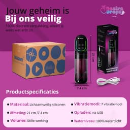 Desiredrops® Venom Pulse - masturbator voor mannen electrisch – Automatische Masturbator voor Mannen – Blowjob Simulator – verschillende intensiteiten – Luxe Sex Toy - masturbator voor man – masturbator voor mannen blowjob - Discreet — thumbnail 5