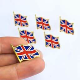 20 stuks Britse pinspelden, klein Verenigd Koninkrijk, vlaggenpin, metalen broche, nationale badge, voor rugzak, jas, kleding, collar fans, verzamelaars, reizigers — thumbnail 3