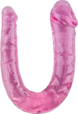 Power Escorts Double Dong BR336 – Flexibele Dubbelzijdige Dildo – 29 cm – Transparant Roze — thumbnail 3