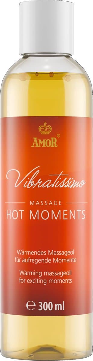 Vibratissimo massageolie Hot Moments 300ml – Sensuele olie met aangenaam verwarmend effect | Voor lichaam & huidontspanning | Huidvriendelijk & dermatologisch getest — afbeelding 1