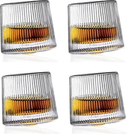 Whiskyglazenset van roterend glas, Wisky-glazen met bolvormige bodem voor proeverijen, 4 stuks, 4 stuks, speciaal voor rum, gin, amaro en sterke drank — thumbnail 4
