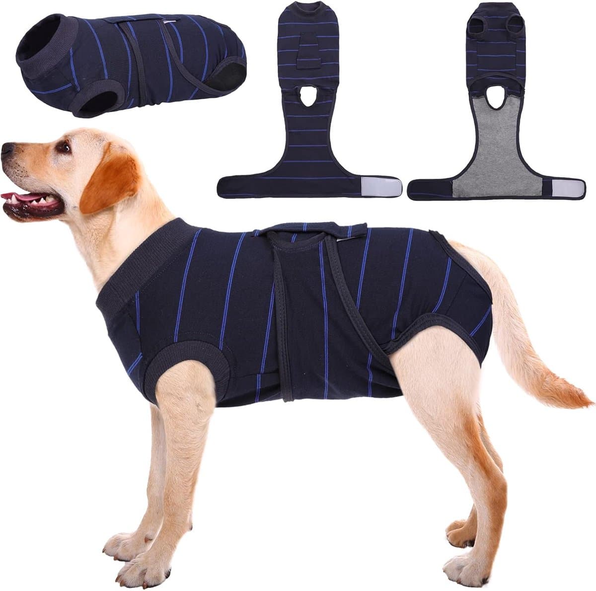 Hond chirurgie herstelpak - Buikwonden verbanden voor vrouwelijke honden, alternatief voor e-halsband & kegel, voorkom likkende onesies — afbeelding 1