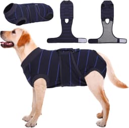 Hond chirurgie herstelpak - Buikwonden verbanden voor vrouwelijke honden, alternatief voor e-halsband & kegel, voorkom likkende onesies — thumbnail 1