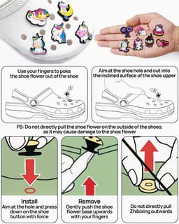 25 stuks decoratieve pinnen, eenhoorn-serie, schoenbedels, accessoires en versieringen voor schoenen, schoenbedels voor clogs schoensieraden voor meisjes, vrouwen, jongens en — thumbnail 3