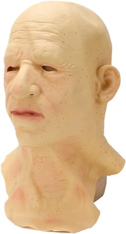 Man masker, realistische latex oude man volledige hoofdbedekking, Halloween gezichtsmasker Rimpel gezichtsbedekking Halloween maskerade kostuum rekwisieten Horror fee — thumbnail 5
