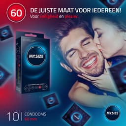 MY.SIZE Classic condooms maat 5 I 60 mm breed I 10 stuks standaard verpakking I premium condooms extra dun I condooms true to touch gossamer I dunne 0,07 mm wanddikte I condooms veganistisch — thumbnail 2
