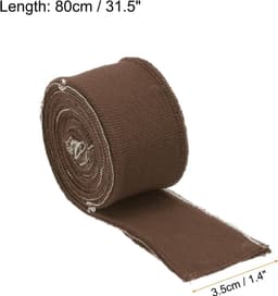Elastische manchetten voor het naaien van gebreide geribbelde katoenen stof mouwen tailleband geribbelde afwerking, [voor kleding, knutselwerk] - bruin/ 2 stuks — thumbnail 5