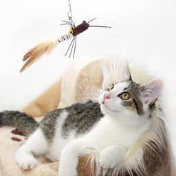 Vervangende kattentoverstaf - 6 stuks kattenwormspeelgoed navullingen, veren staart worm kattenspeelgoed, kattentoverstaf hulpstukken, kattenverenspeelgoed, kattenwiebelig speelgoed — thumbnail 3