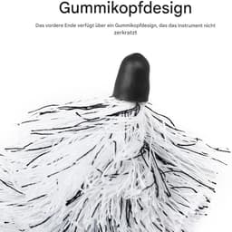 Saxofoon Reiniger - Blaasinstrument Onderhoud - Instrument Schoonmaken - Zachte Katoenen Touw - 40 x 7 cm - Grijs — thumbnail 3