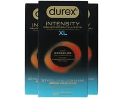 Durex Intensity Condooms XL - Nieuwste generatie ultradunne, latexvrije condooms voor mannen – Gedeelde lichaamswarmte - 3 x 10 stuks - Voordeelverpakking