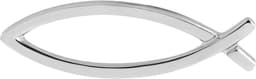 Ichthys Speldje 2 cm – Zilverkleurig Christelijk Symbool | Pin voor Communie, Doop, Firming, Religieus Cadeau voor Mannen en Vrouwen — thumbnail 1