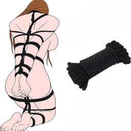 Intiem Cadeau - Bondage Touw - BDSM - Zwart - 5 Meter — thumbnail 1