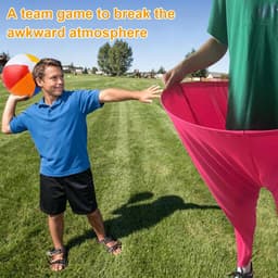 2 Pieces Granny Pants Patio Games Outdoor Throwing Games with 6× Jumping Balls and 1 × Balloon Pump, Oversized - ShopVlot — thumbnail 4