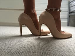 damesschoen sexy pump nude - high heels beige- killer heels — thumbnail 2