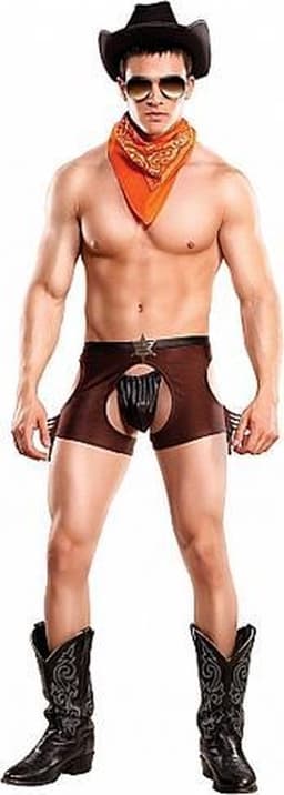 Male Power Eigenwijze Cowboykostuum - XL brown S/M — thumbnail 1