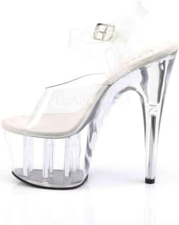Pleaser - ADORE-708 Sandaal met enkelband, Paaldans schoenen - Paaldans schoenen - 41 Shoes - Transparant — thumbnail 3