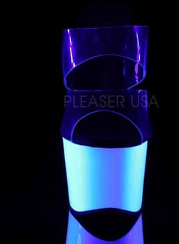 Pleaser - ADORE-702UV Muiltjes - Paaldans schoenen - 39 Shoes - Transparant/Wit — thumbnail 2
