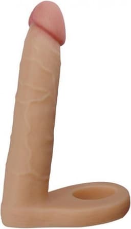 Lovetoy - The Ultra Soft Dude - Dildo met Cockring - Dubbele Penetratie - 16 cm — thumbnail 4