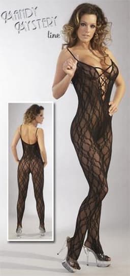 Mandy Mystery Lingerie – Erotische Catsuit met Diep Stretchend Decolleté voor Pure Opwinding – Maat L/XL – Zwart — thumbnail 7