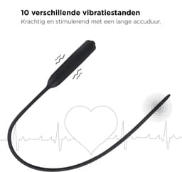 EZLove – Luxe Siliconen Dilator met 10 Trilfuncties voor Sensationele Urethrale en Perineum Bevrediging – 20.2 cm - Zwart — thumbnail 3