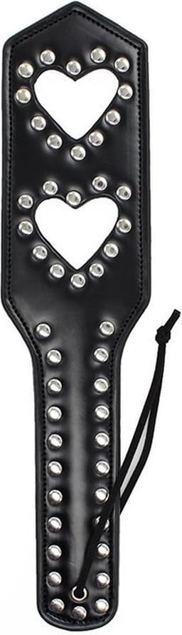 Nooitmeersaai - Paddle met studs en hartjes - zwart — thumbnail 1