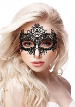 Queen Black Lace Mask - Black — thumbnail 4