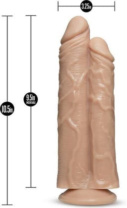 Dr. Skin - Double Trouble - Dubbele Dildo 26 cm - Vanilla — thumbnail 4