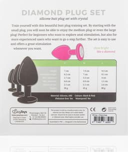 Siliconen Buttplug Met Diamant - Roze — thumbnail 12