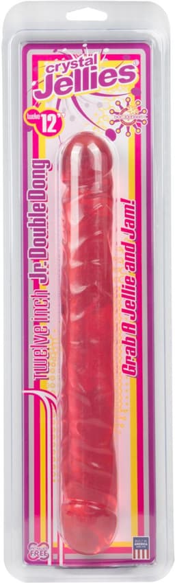 Doc Johnson Crystal Jellies dubbele dildo Jr. Double Dong roze - 30,23 cm — thumbnail 15