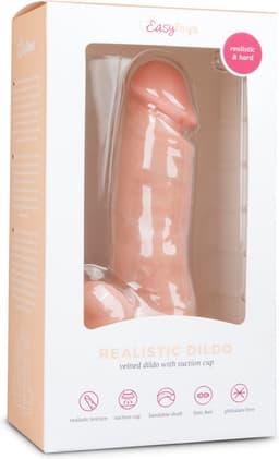 EasyToys - Realistische Dildo met Balzak - Dildo met Zuignap - 17,5 cm - Dildo's - Sex Toys voor Vrouwen en Mannen - Dildo Mannen Anaal - Beige — thumbnail 2