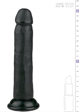 EasyToys - Realistische Dildo met Zuignap - 20,5 cm - Dildo's - Sex Toys voor Vrouwen en Mannen - Dildo Mannen Anaal - Zwart — thumbnail 5