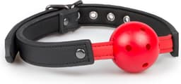 Ball gag met bal van PVC - rood — thumbnail 4