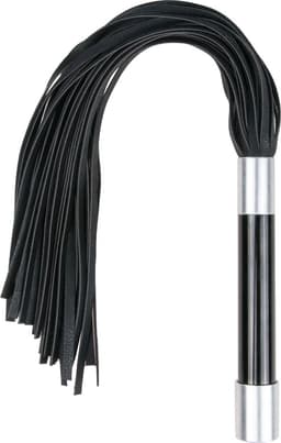 Lange flogger met metalen handvat — thumbnail 1