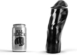 All Black  Zwarte realistische dildo - 20 cm — thumbnail 1