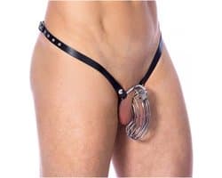 Bondage Play - kuisheidsslip met metalen kooi
